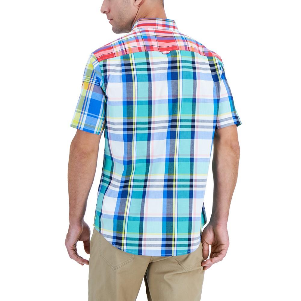 Men's Short-Sleeve Mixed Plaid Shirt, Created for Macy's商品第2张图片规格展示