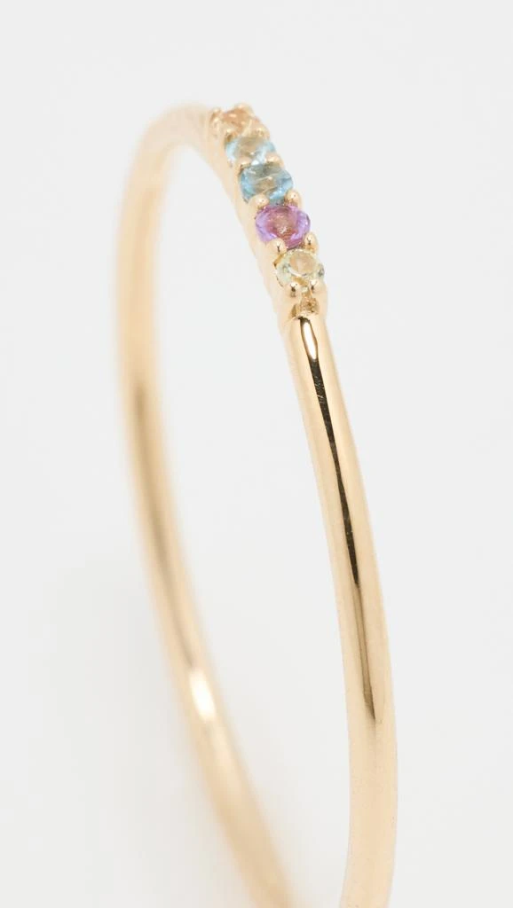 商品Adina Reyter|14k Diamond + Gemstone Bubbles Dash Ring,价格¥1563,第5张图片详细描述