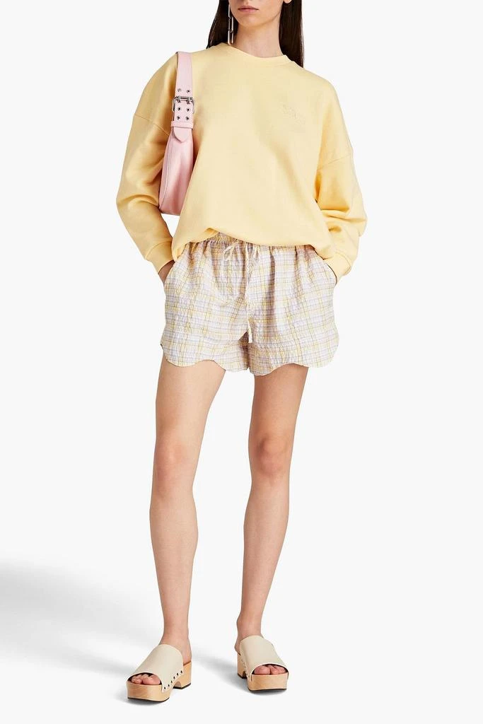 商品Ganni|Oversized embroidered cotton-blend fleece sweatshirt,价格¥349,第2张图片详细描述