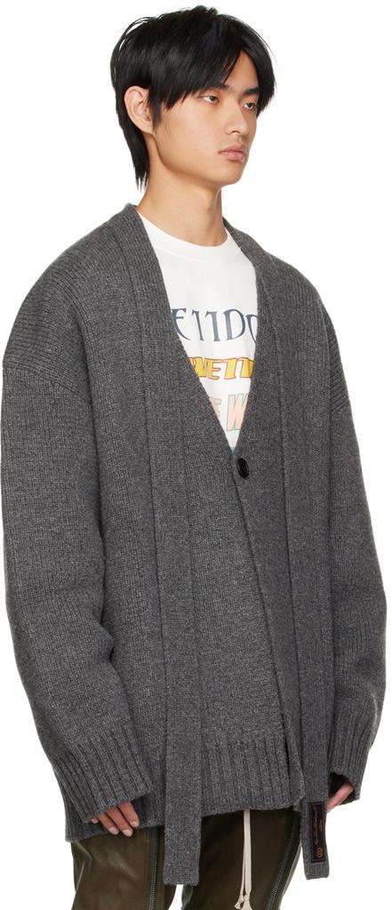 商品We11done|Gray Oversized Cardigan,价格¥3363,第4张图片详细描述