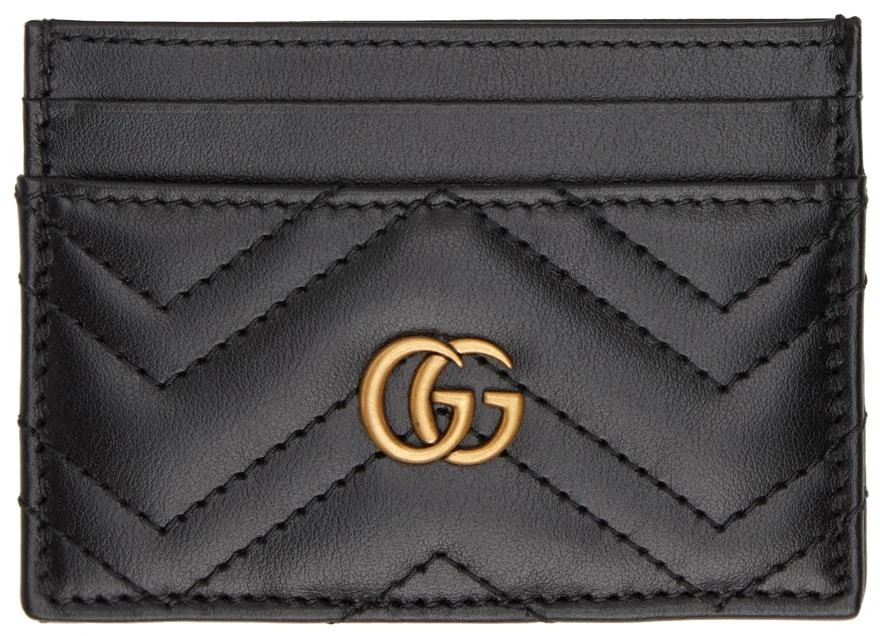 商品Gucci|Black GG Marmont Card Holder,价格¥2724,第1张图片