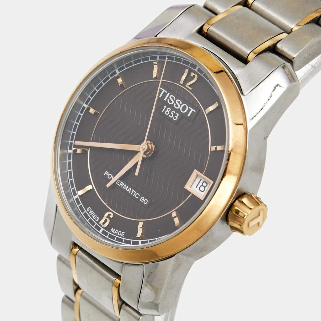 商品[二手商品] Tissot|Tissot Brown Two Tone Titanium T-Classic T087207 Women's Wristwatch 32 mm,价格¥2383,第2张图片详细描述