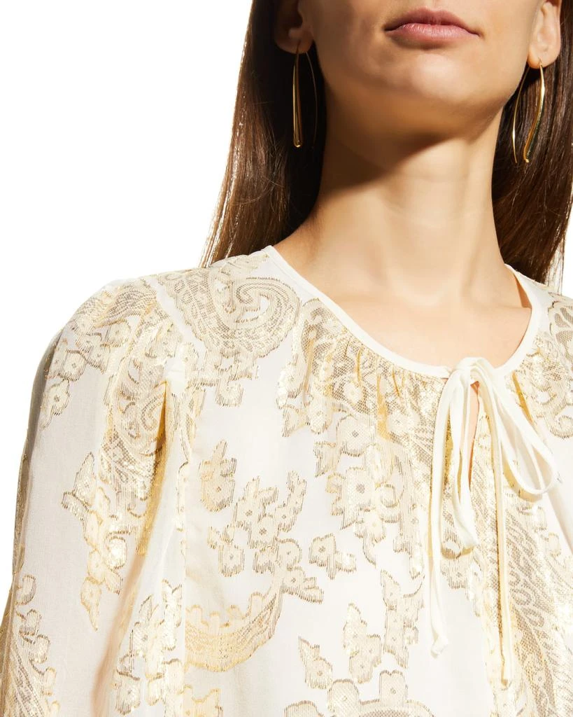 商品Kobi Halperin|Nicky Metallic Jacquard Blouse,价格¥1450,第5张图片详细描述