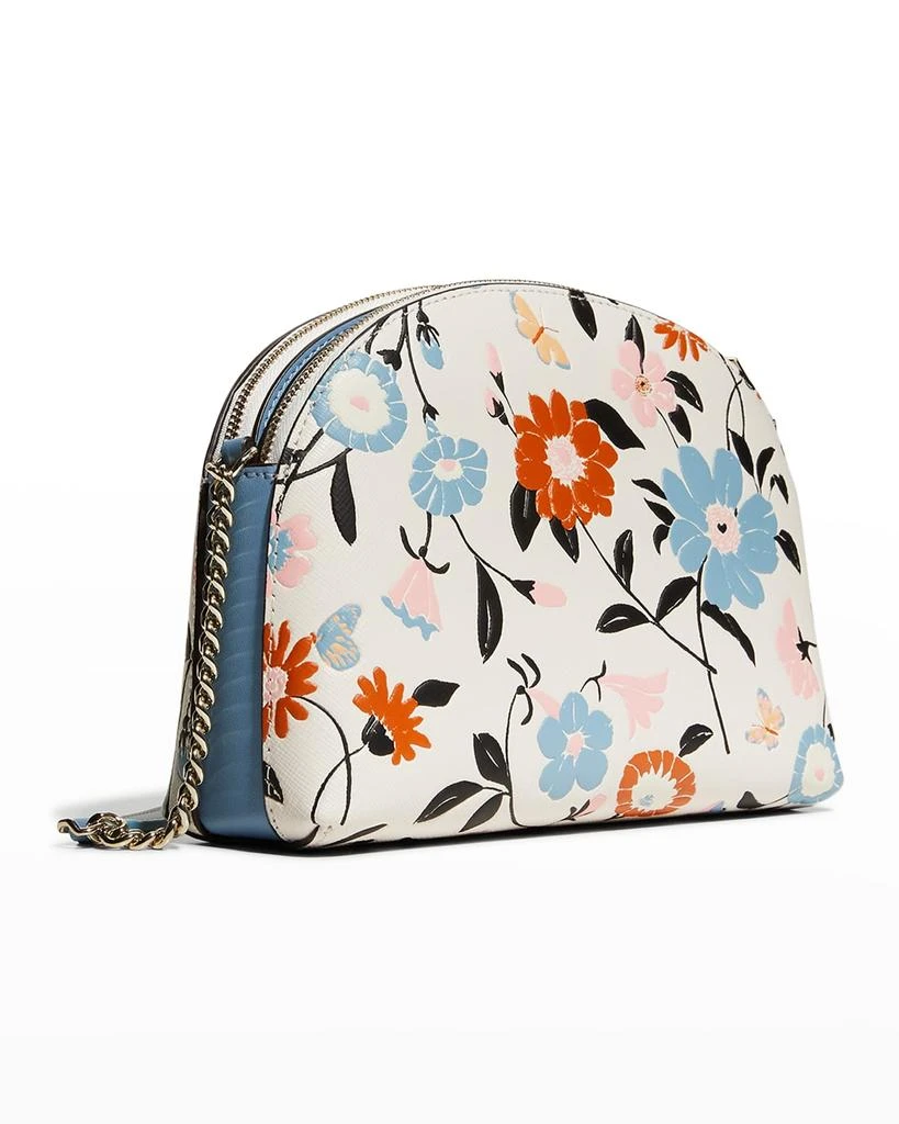 商品Kate Spade|spencer floral garden-embossed double-zip crossbody bag,价格¥920,第4张图片详细描述