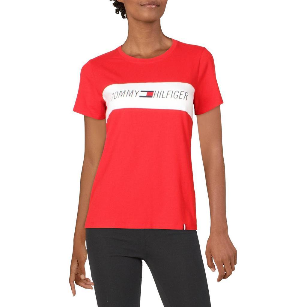 商品Tommy Hilfiger|Tommy Hilfiger Sport Womens Crewneck Knit Logo T-Shirt,价格¥74-¥133,第3张图片详细描述