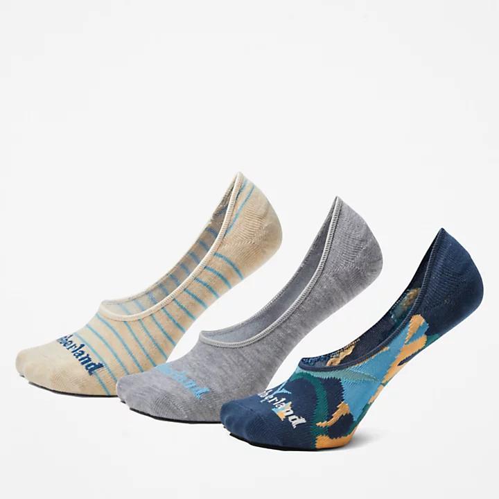商品Timberland|3-Pack Tropics No-show Socks for Women in Blue,价格¥79,第1张图片