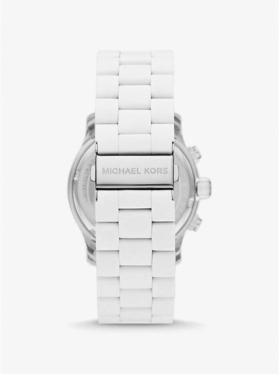 商品Michael Kors|Oversized Runway White-Tone Watch,价格¥2173,第3张图片详细描述