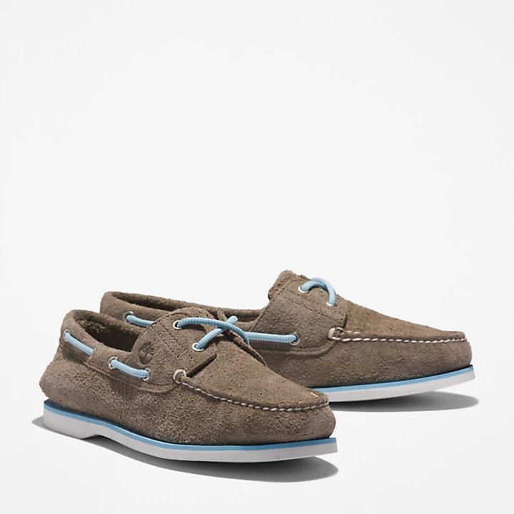 Timberland® 2-Eye Classic Boat Shoe for Men in Medium Grey商品第4张图片规格展示