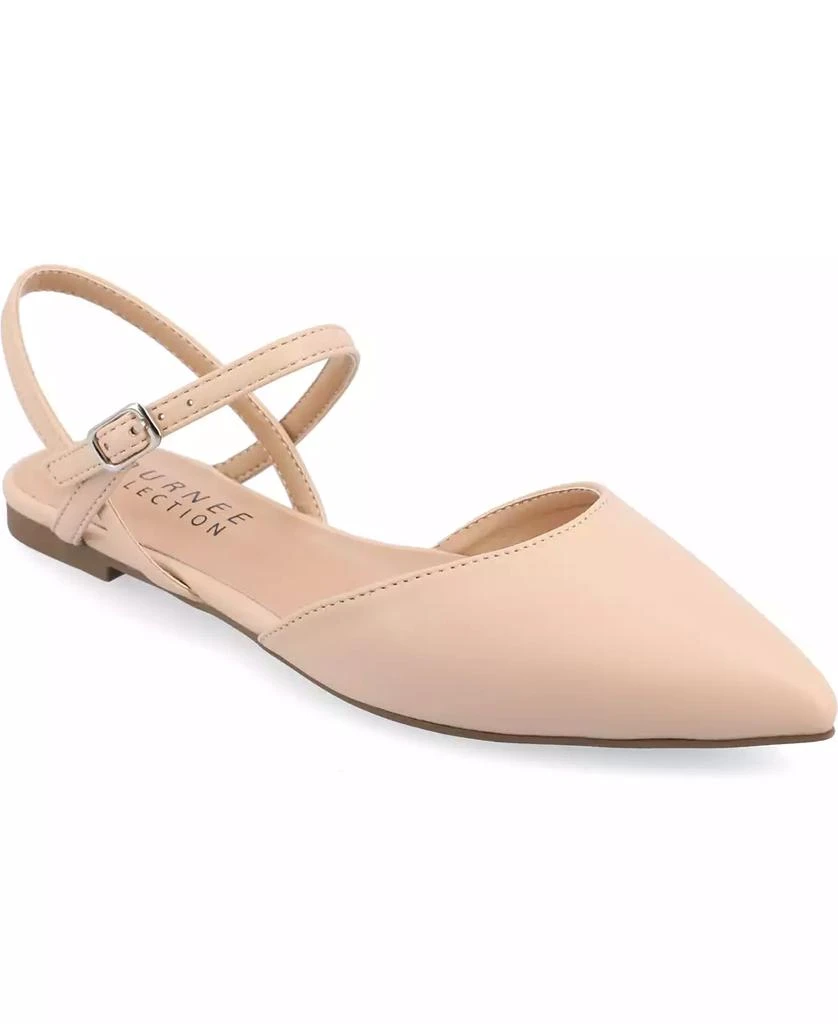 商品Journee Collection|Women's Martine Strappy Pointed Toe Flats,价格¥382,第1张图片