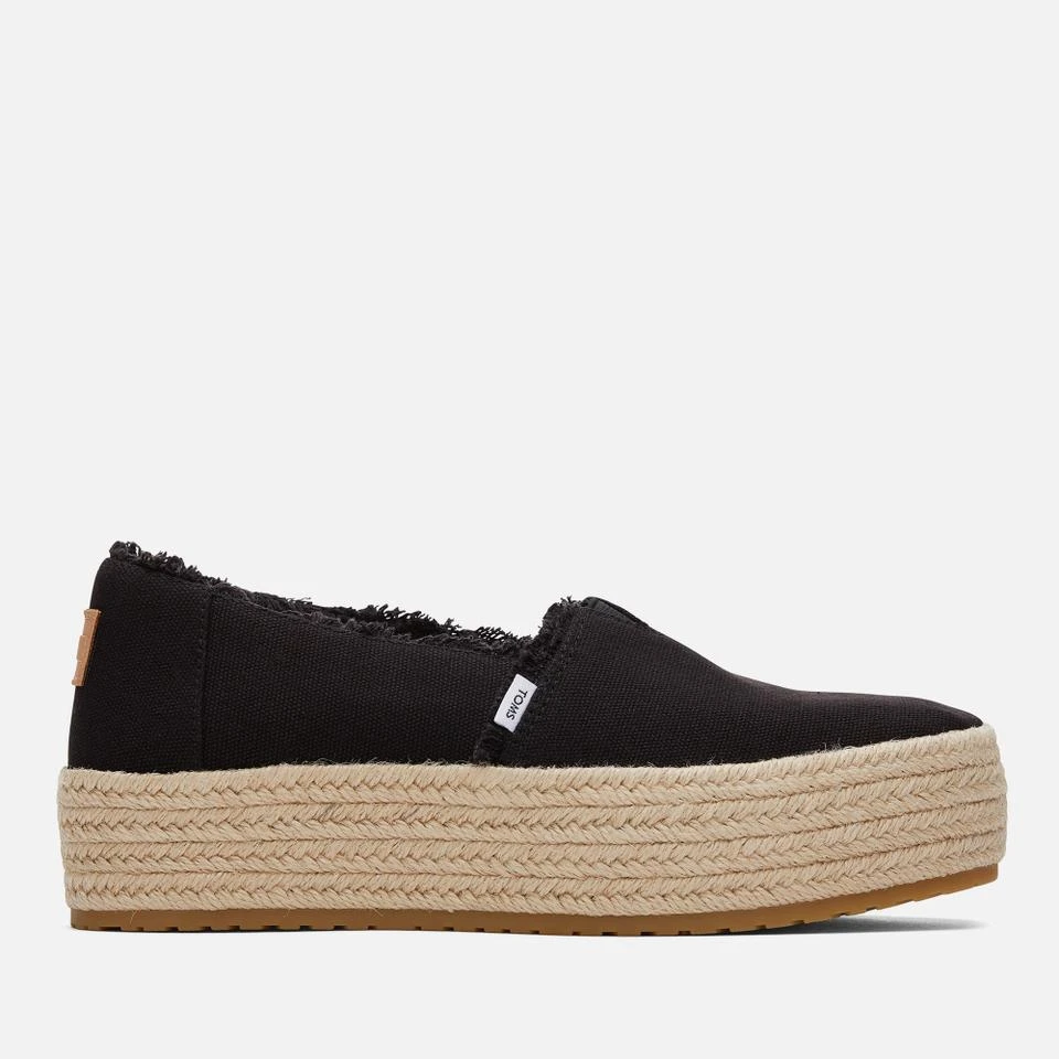 商品TOMS|TOMS WOMEN'S VALENCIA CANVAS FLATFORM ESPADRILLES,价格¥349,第1张图片