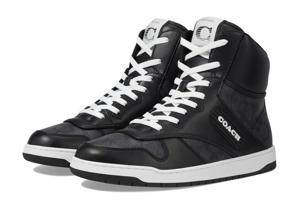 商品Coach|C202 Signature High-Top Sneaker,价格¥2072,第1张图片