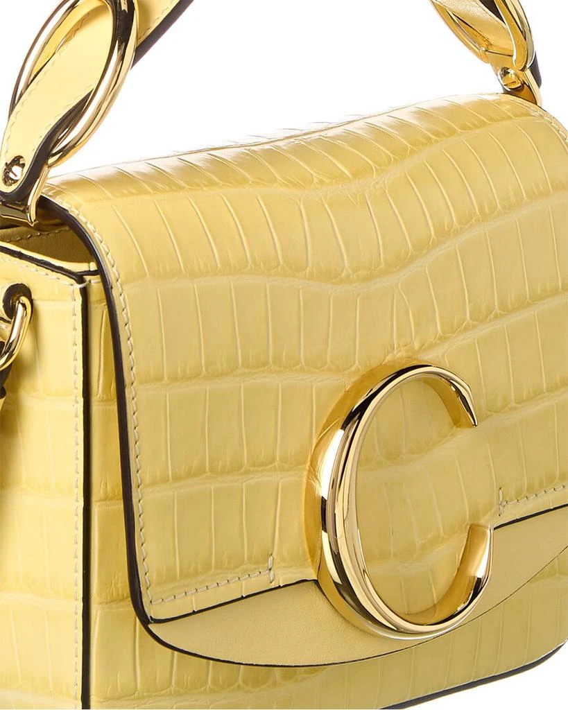 商品Chloé|Chloe C Mini Croc-Embossed Leather Shoulder Bag,价格¥5859,第3张图片详细描述