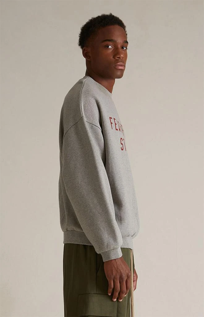 商品Essentials|Dark Heather Oatmeal Fleece Crew Neck Sweatshirt,价格¥834,第3张图片详细描述