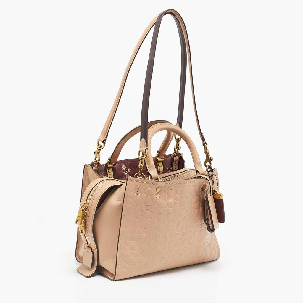 商品[二手商品] Coach|Coach Beige Signature Leather Rogue Tote,价格¥1726,第3张图片详细描述
