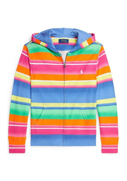 商品Ralph Lauren|Lauren Childrenswear Boys 8 20 Striped Spa Terry Full Zip Hoodie,价格¥739,第1张图片