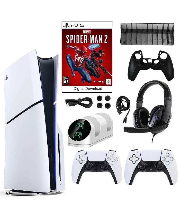 商品SONY|PS5 Spider Man 2 Console with Extra White Dualsense Controller and Accessories Kit,价格¥6056,第1张图片