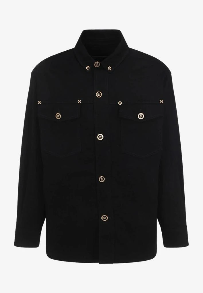 商品Versace|Medusa Button-Down Denim Jacket,价格¥12162,第1张图片