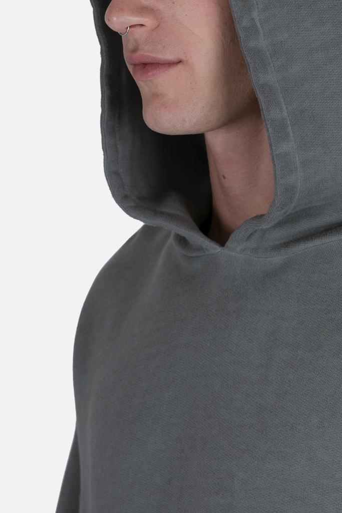 Single Zip Patched Hoodie - Grey商品第8张图片规格展示