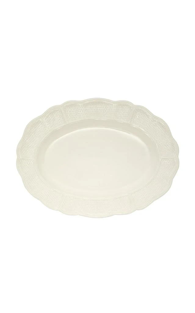 商品MoDA|Moda Domus - Dots Creamware Serving Tray - White - Moda Operandi,价格¥1209,第1张图片
