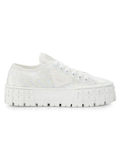 Paillettes Wheel Lug-Sole Platform Sneakers商品第1张图片规格展示