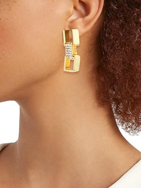 商品ROSANTICA|Milva Goldtone & Crystal Drop Earrings,价格¥1802,第2张图片详细描述