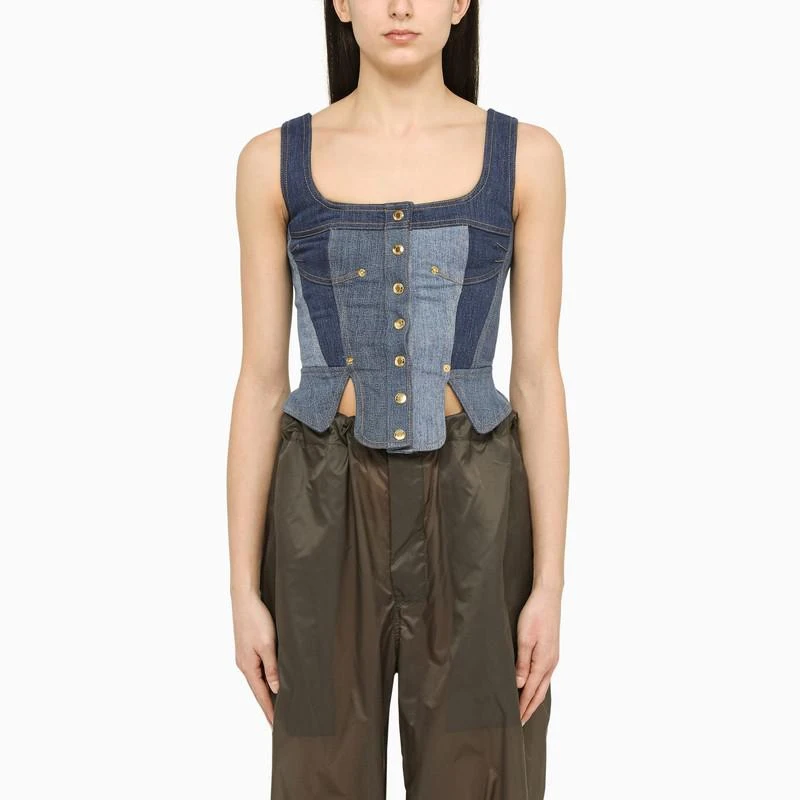 商品MARINE SERRE|DENIM CORSET TOP,价格¥2882,第1张图片