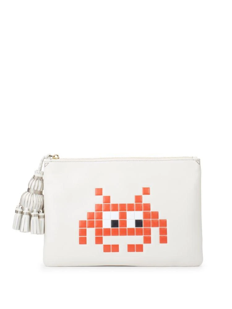 商品Anya Hindmarch|Georgiana Space Invaders Leather Pouch,价格¥2792,第1张图片