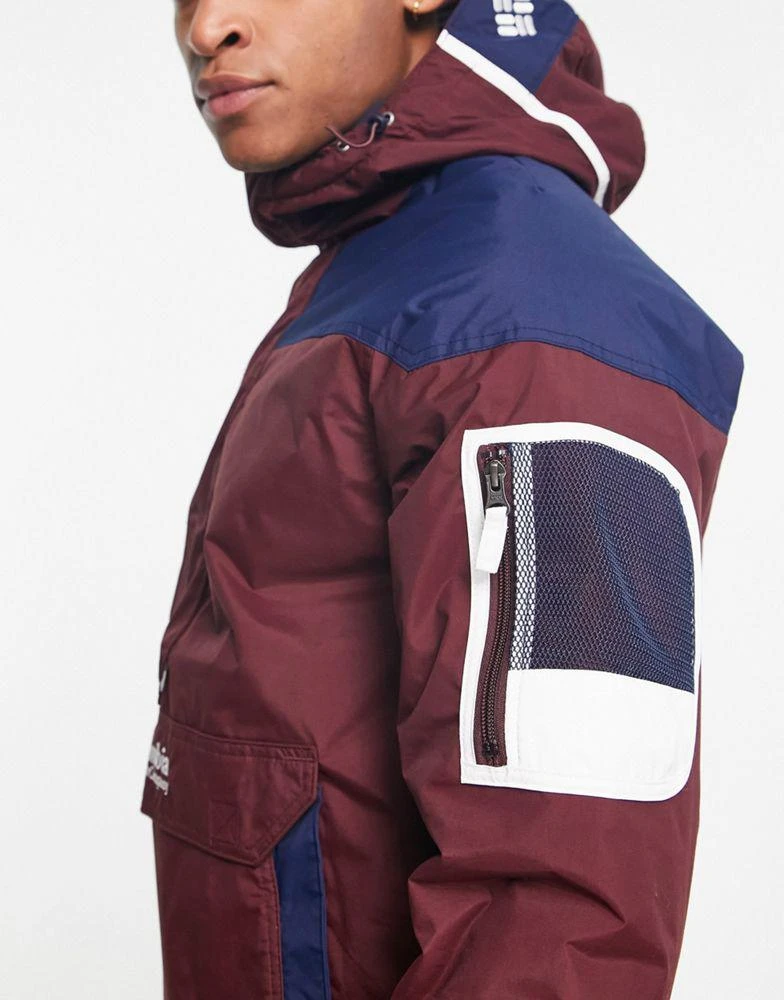 商品Columbia|Columbia Challenger insulated overhead jacket in navy and burgundy,价格¥812,第4张图片详细描述