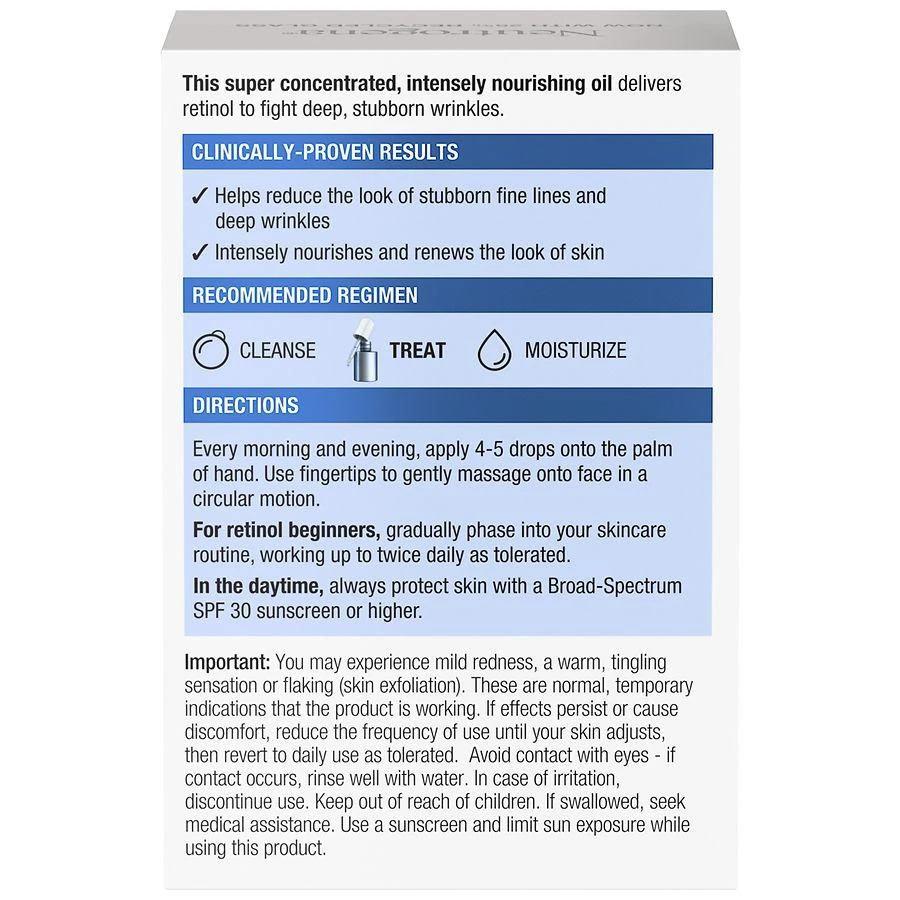商品Neutrogena|Rapid Wrinkle Repair Retinol Oil Facial Serum,价格¥348,第4张图片详细描述