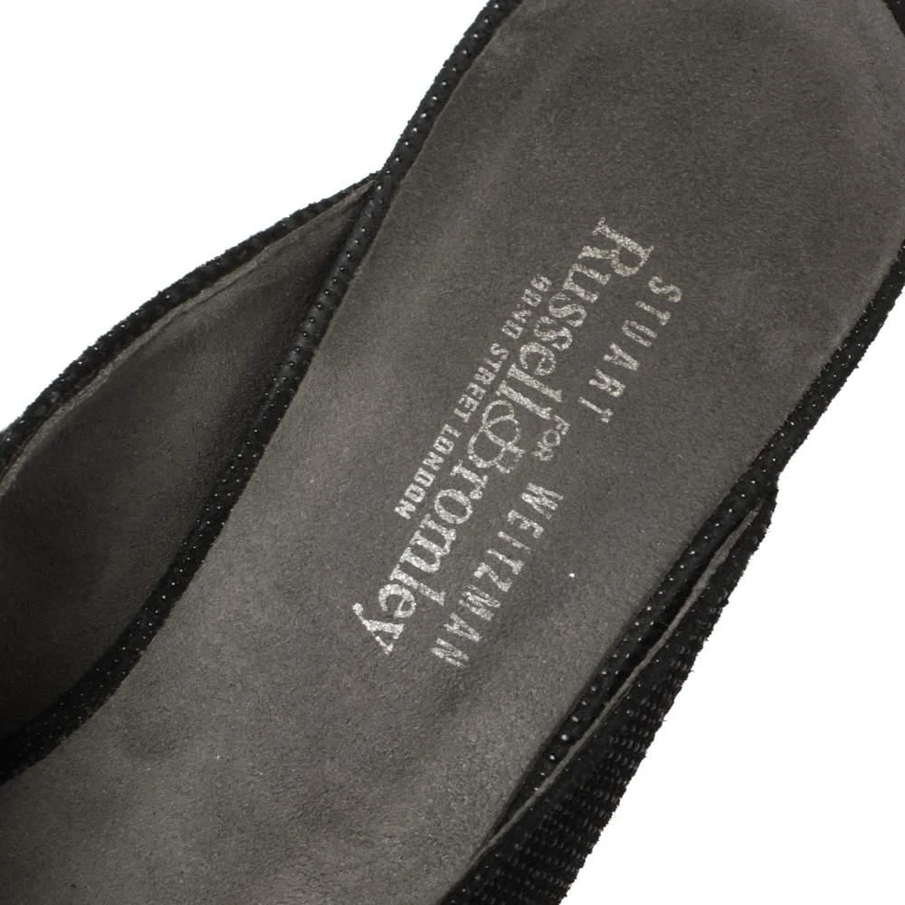 Stuart Weitzman Black Suede Slide Sandals Size 37 商品