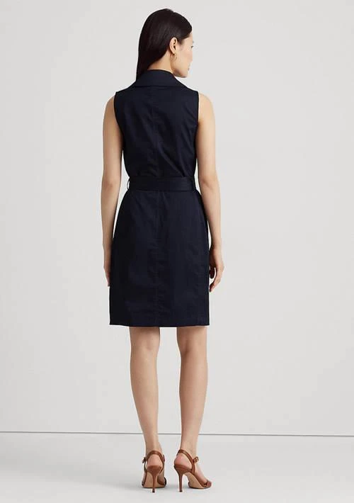 商品Ralph Lauren|Ralph Lauren Micro Sanded Twill Sleeveless Dress,价格¥422,第2张图片详细描述