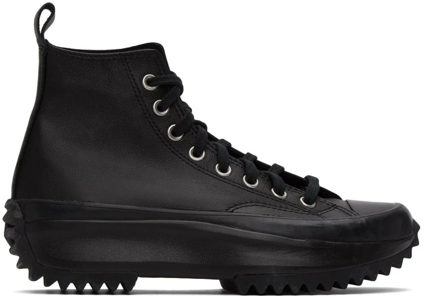 商品Converse|Black Leather Run Star Hike High Sneakers,价格¥558,第1张图片