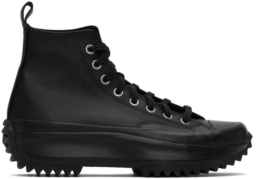 商品Converse|Black Leather Run Star Hike High Sneakers,价格¥874,第1张图片