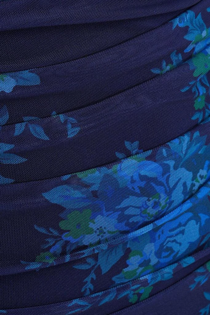 商品Ganni|Ruched floral-print mesh midi dress,价格¥881,第2张图片详细描述