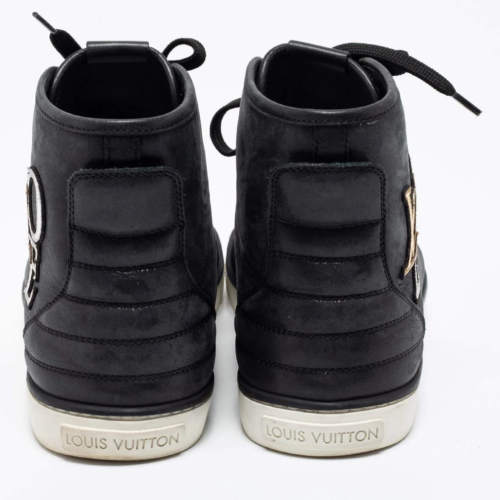 商品[二手商品] Louis Vuitton|Louis Vuitton Black  Leather Love  Embossed High-Top Sneakers Size 37.5,价格¥2901,第5张�图片详细描述
