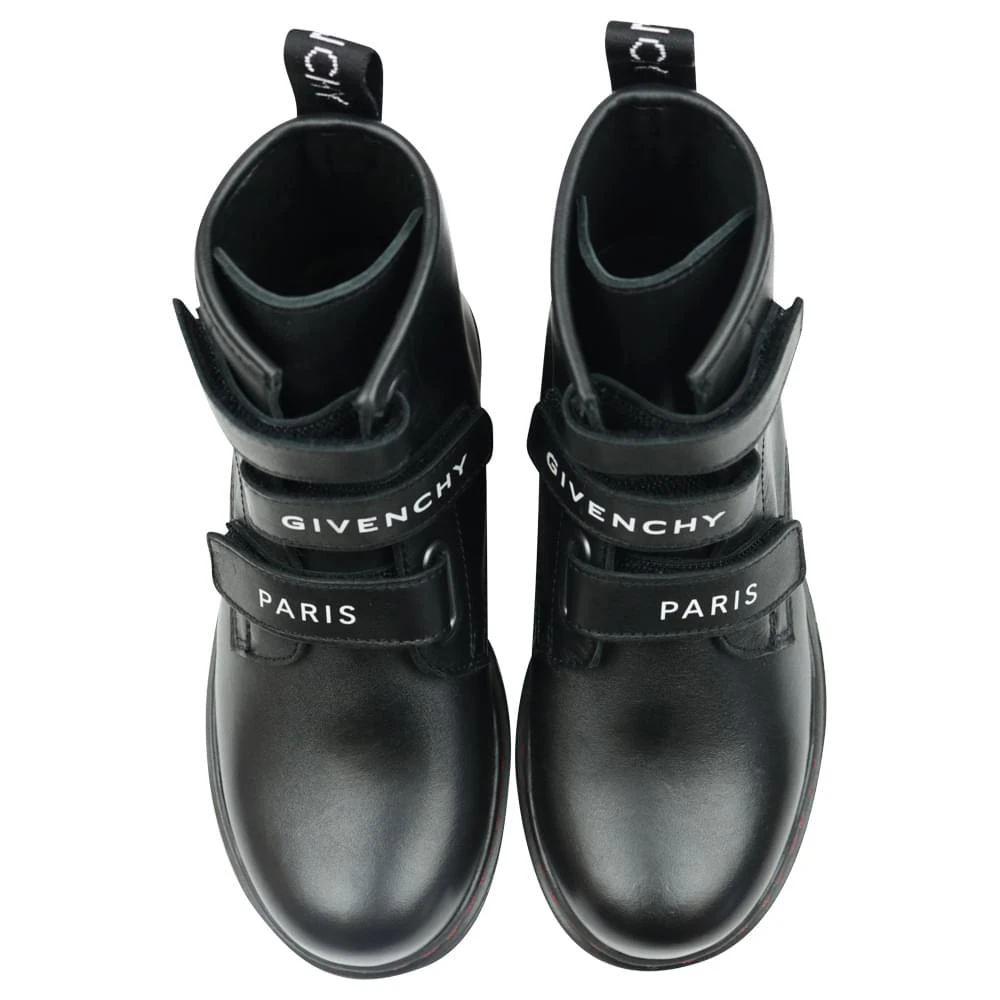 商品Givenchy|Black Touch-Strap Leather Boots,价格¥997,第4张图片详细描述