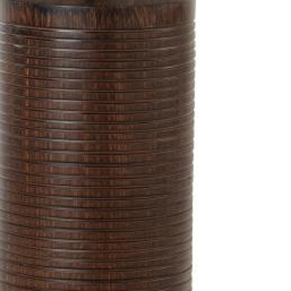 商品Homezia|Set of Two 31" Brown Cylinder USB Table Lamps With Beige Drum Shade,价格¥2102,第4张图片详细描述