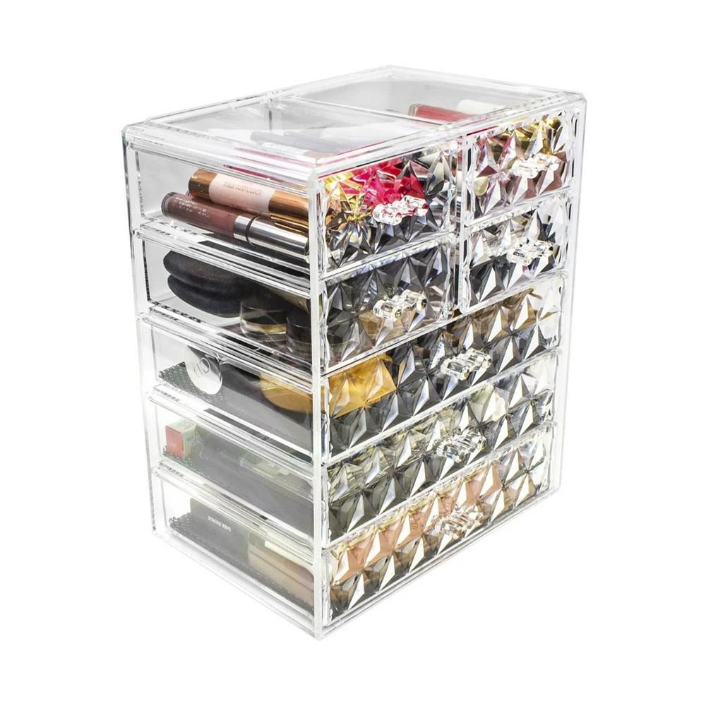 Cosmetic Makeup and Jewelry Storage Case Display - 3 Large 4 Small Drawers 商品