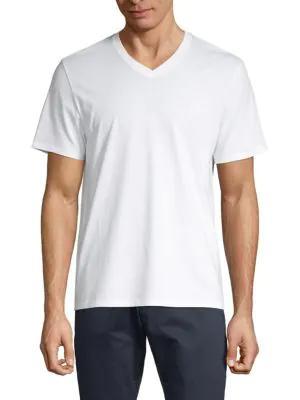 商品Vince|V Neck Cotton Tee,价格¥221,第3张图片详细描述