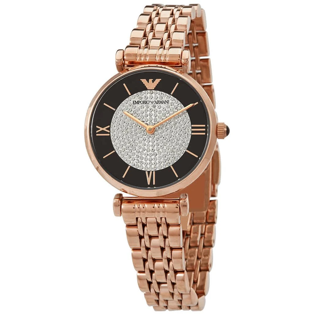 商品Emporio Armani|Gianni T-Bar Quartz Brown Dial Ladies Watches AR11402,价格¥1192,第1张图片