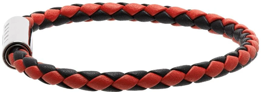 商品Marni|Red & Black Braided Bracelet,价格¥749,第3张图片详细描述