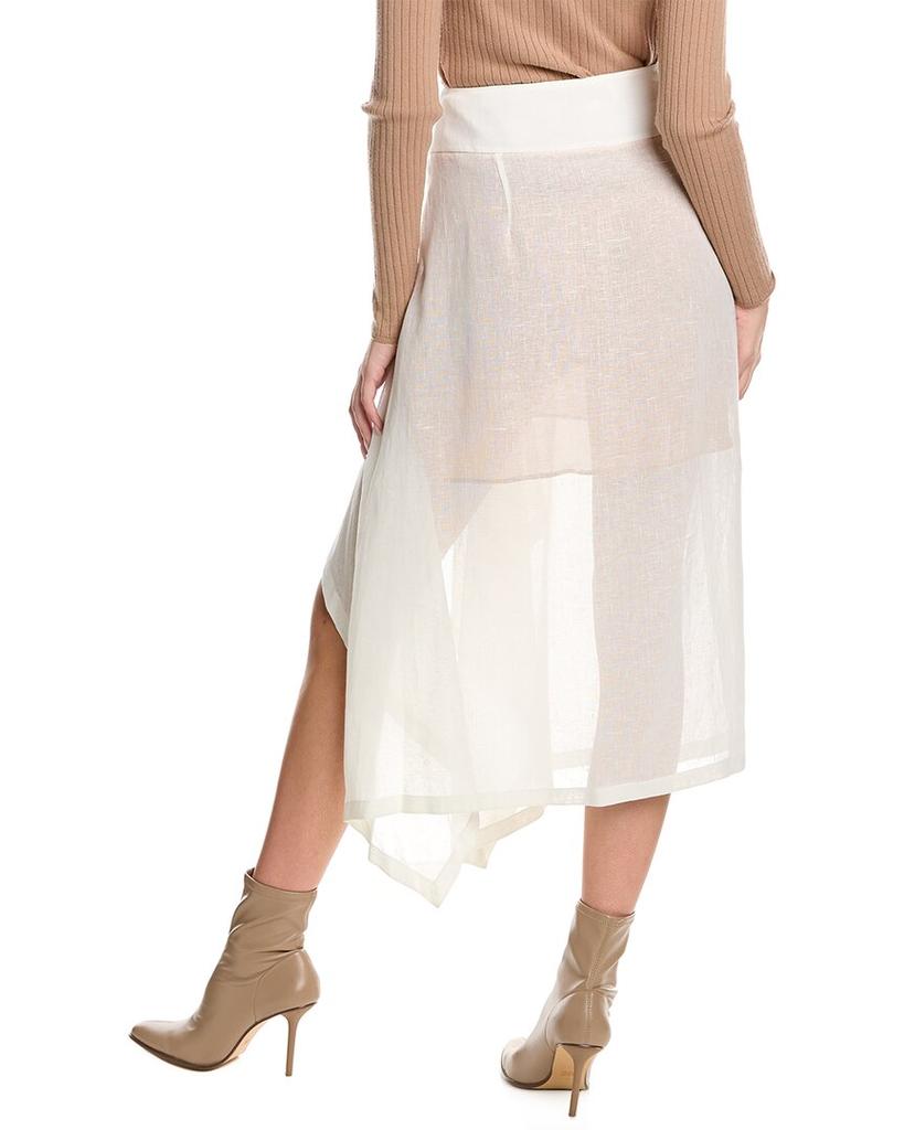 Michael Kors Linen Crepe Gauze Skirt商品第2张图片规格展示