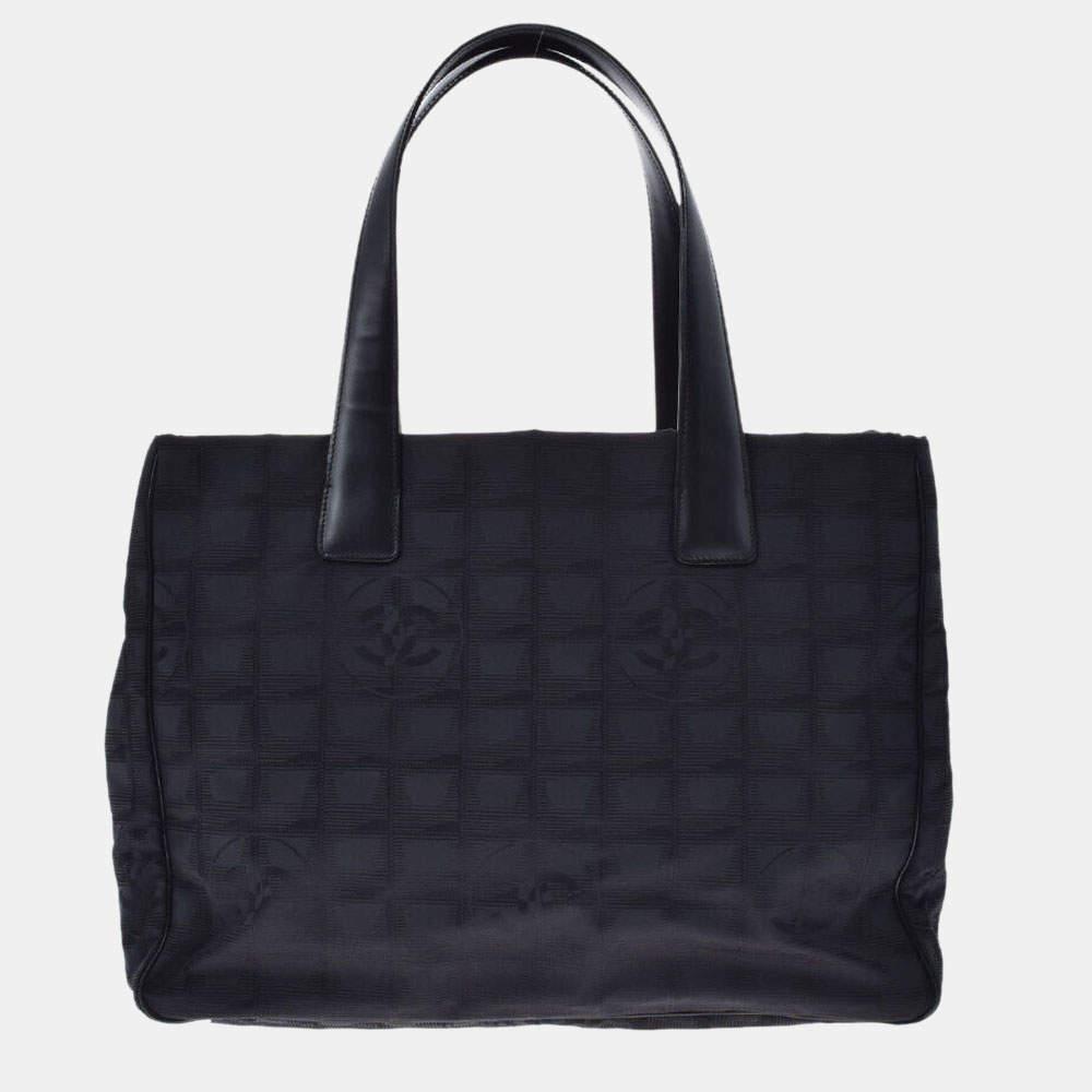商品[二手商品] Chanel|Chanel Black New Travel Line Tote MM Bag,价格¥6211,第1张图片