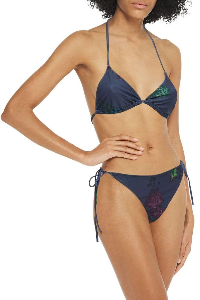 商品Ganni|Floral-print triangle bikini top,价格¥239,第4张图片详细描述