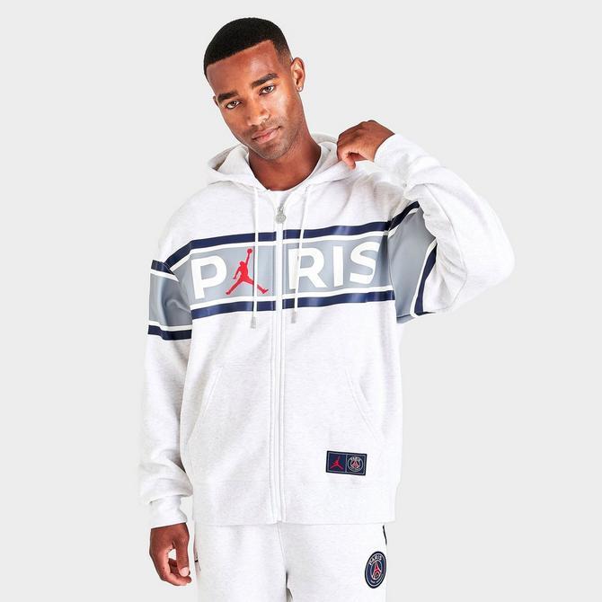 商品Jordan|Men's Jordan Paris Saint-Germain Logo Full-Zip Hoodie,价格¥656,第5张图片详细描述
