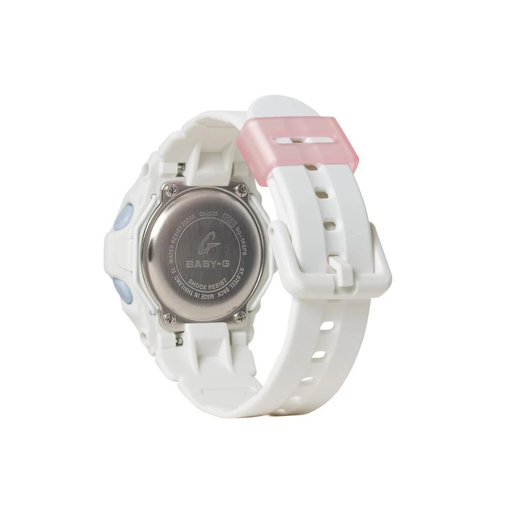 商品G-Shock|G-Shock Women's Digital White Resin Watch 42.6mm, BG169PB-7,价格¥668,第3张图片详细描述