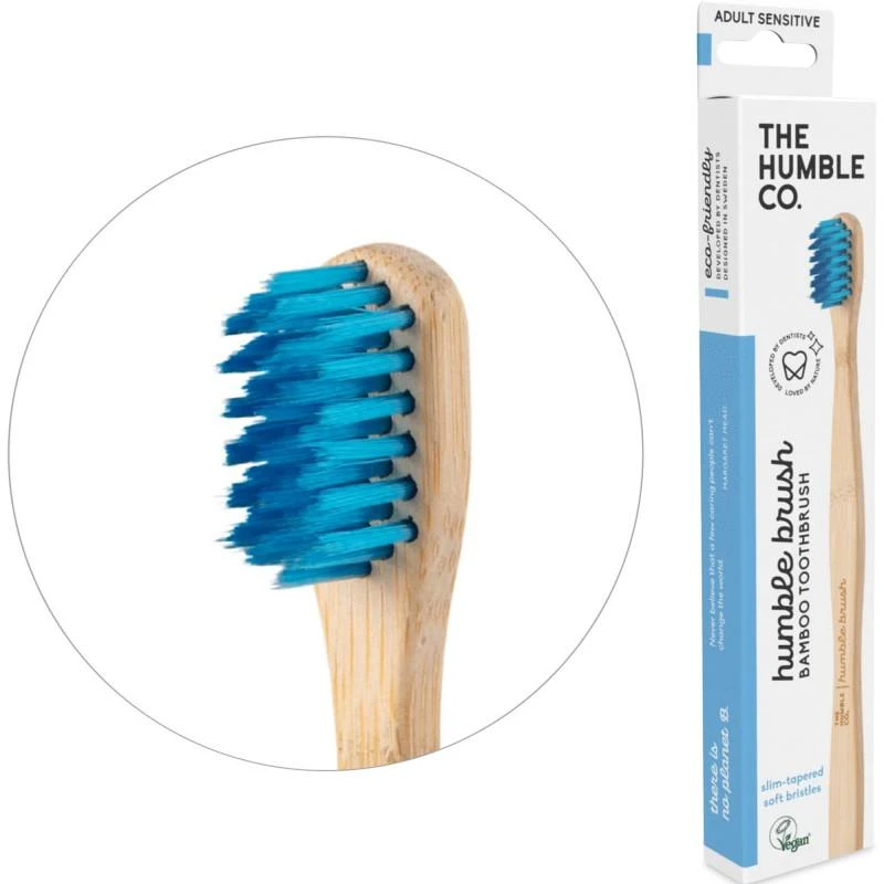 商品The Humble Co|Sensitive bamboo toothbrush in blue,价格¥46,第1张图片