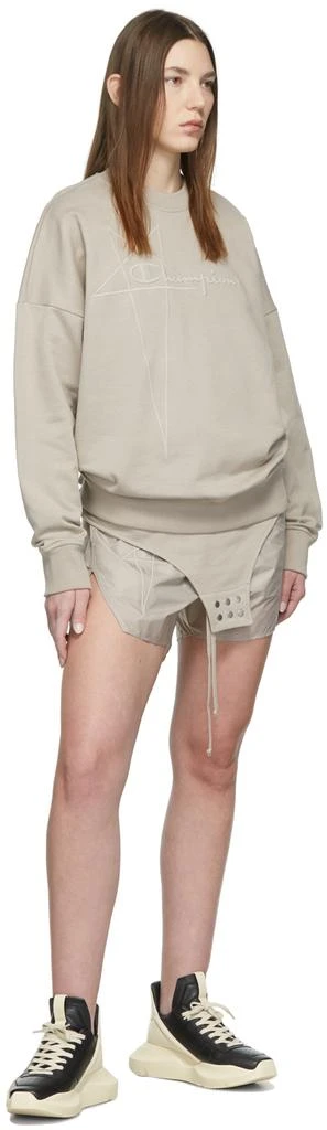 商品Rick Owens|Taupe Champion Edition Pullover Sweatshirt,价格¥910,第4张图片详细描述