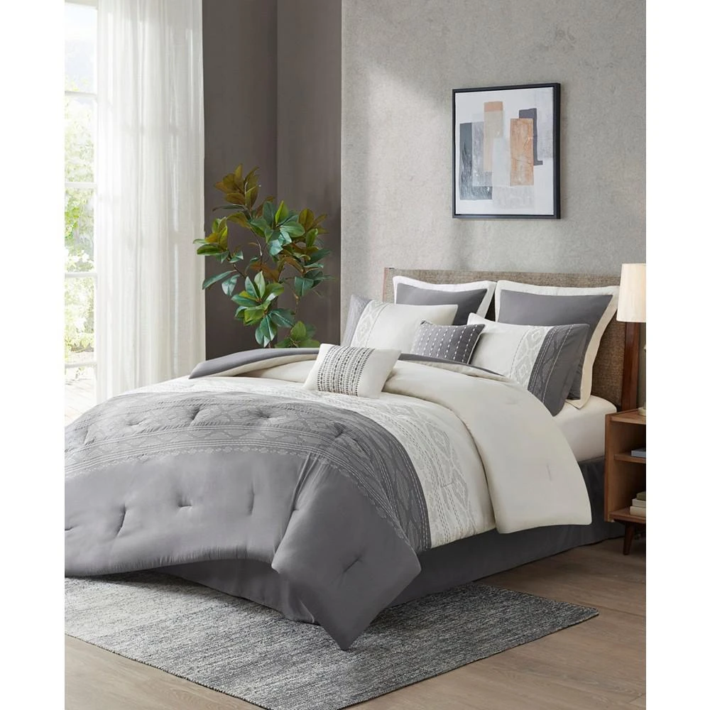 商品510 Design|Helena Embroidered 8-Pc. Comforter Set,价格¥1418,第5张图片详细描述