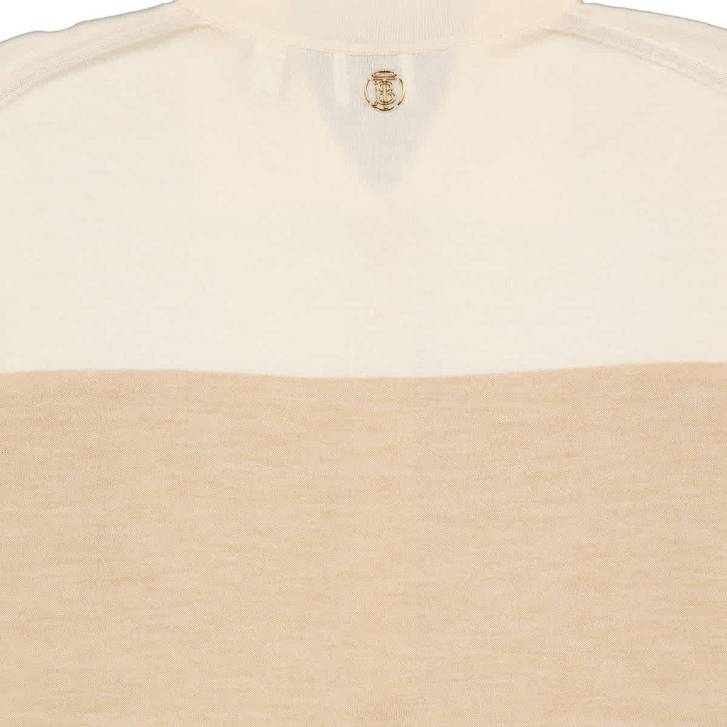 Burberry Long-sleeve Two-tone Wool Polo Shirt, Size Small商品第3张图片规格展示